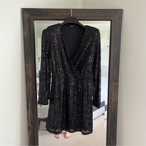 ONLY Sequin Black Dress Size S